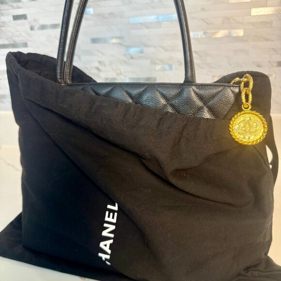 Authentic Chanel Caviar Quilted Medallion Tote Bag – Black - Picture 12 of 12